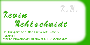 kevin mehlschmidt business card